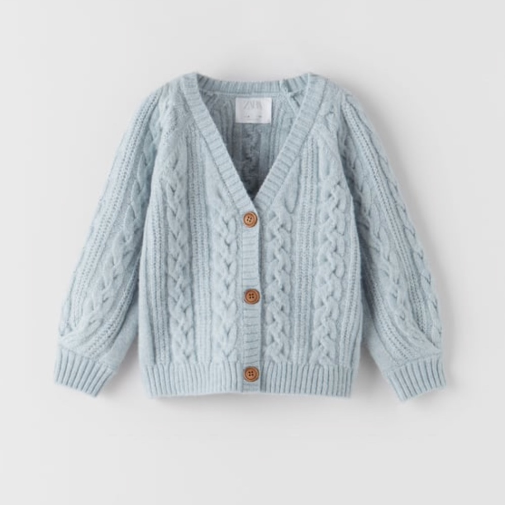Zara cable-knit cardigan